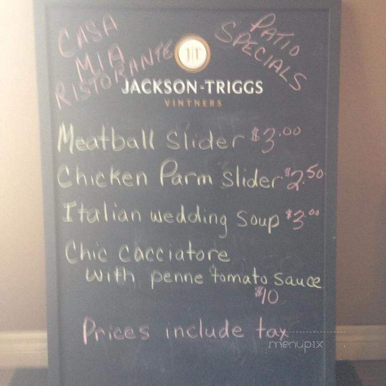 Casa Mia Ristorante - Lakeshore, ON menu_pic