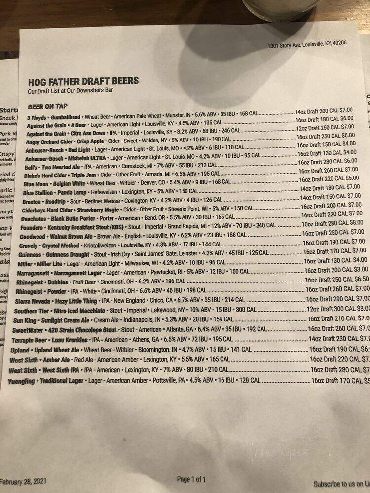 Hog Father Pizza Shop - Louisville, KY