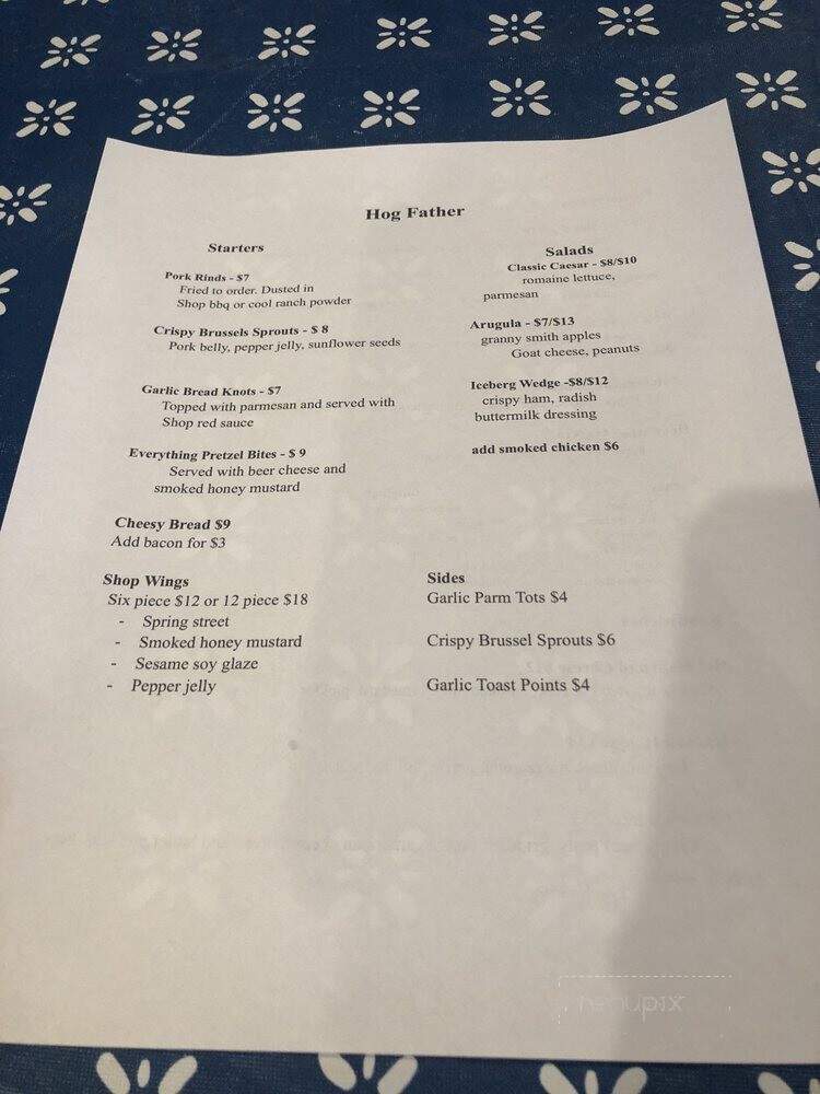 Hog Father Pizza Shop - Louisville, KY menu_pic