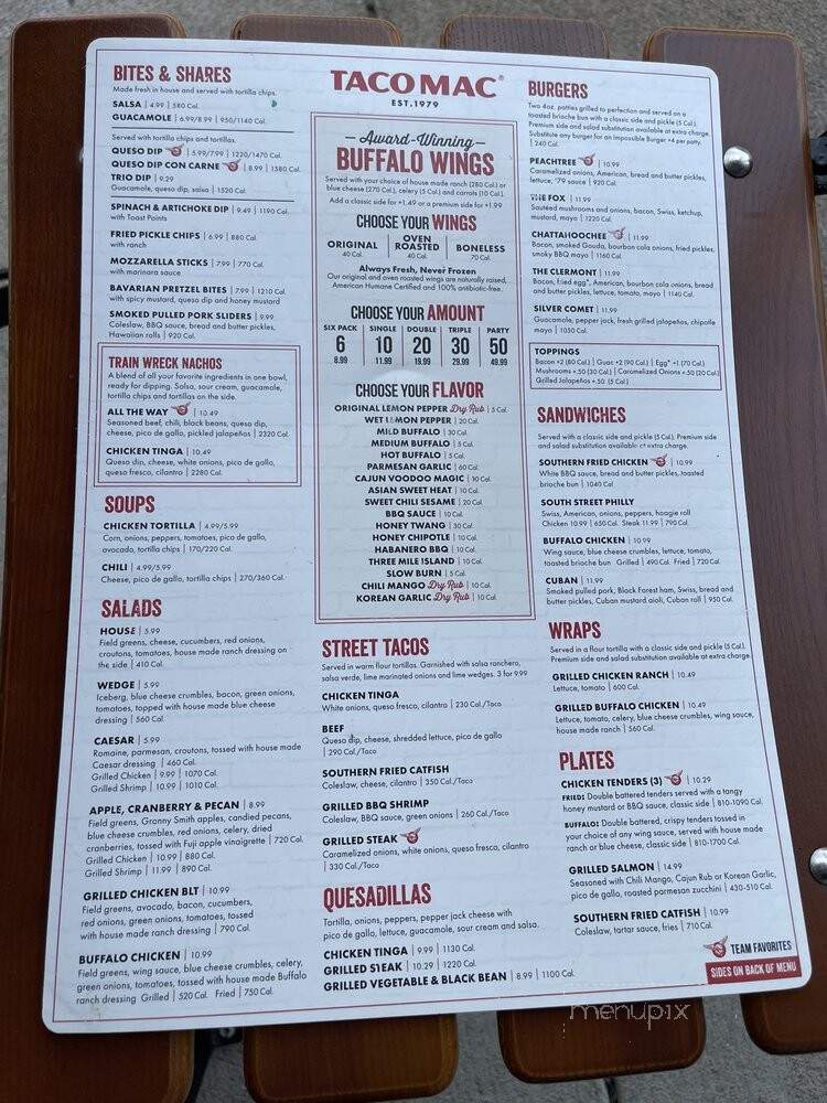 Taco Mac - Hiram, GA menu_pic