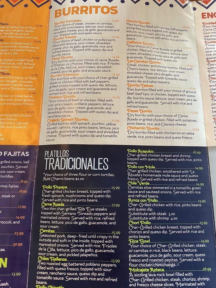 Las Carretas Mexican Restaurant - Winter Park, FL menu_pic