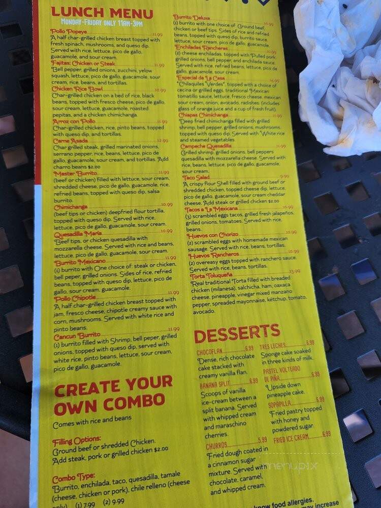 Las Carretas Mexican Restaurant - Winter Park, FL menu_pic