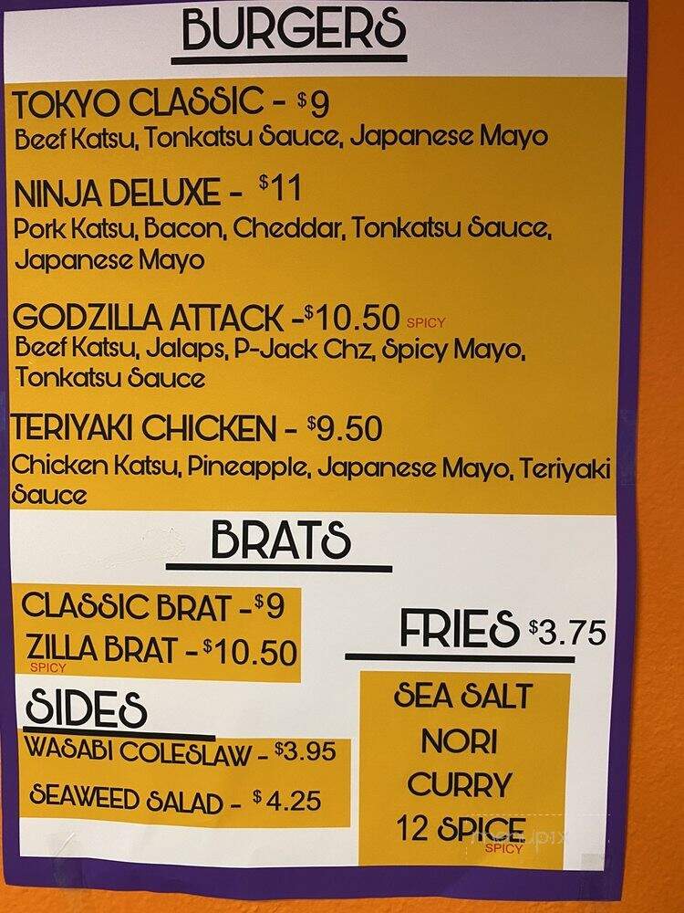 Katsu Burger - Lake Stevens, WA menu_pic