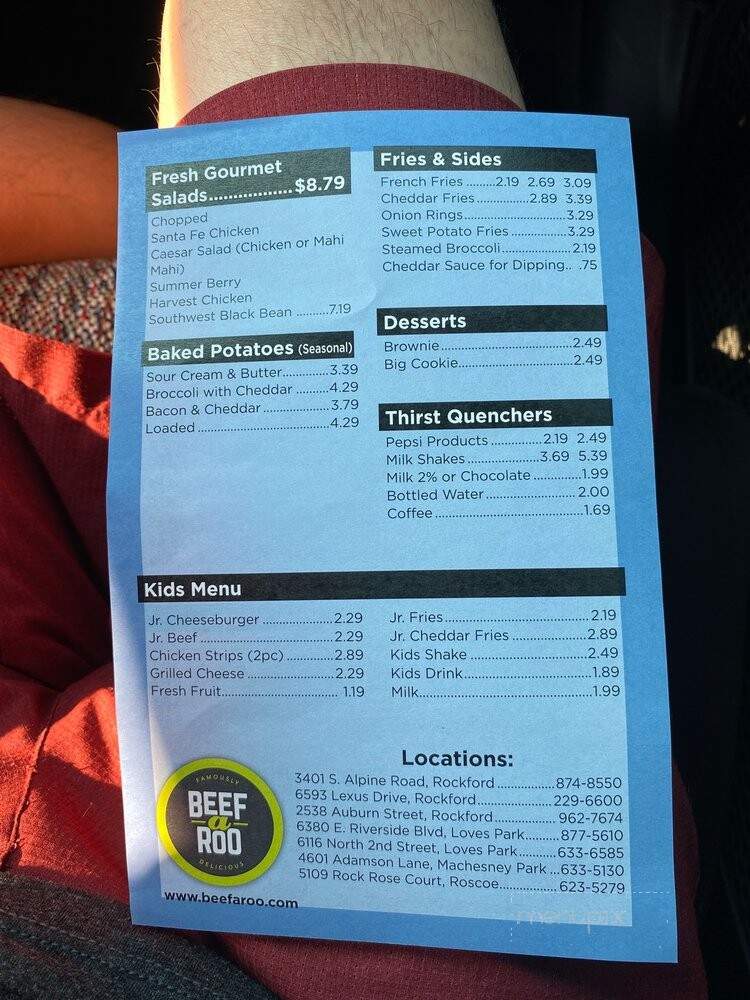 Beef-A-Roo - West Dundee, IL menu_pic