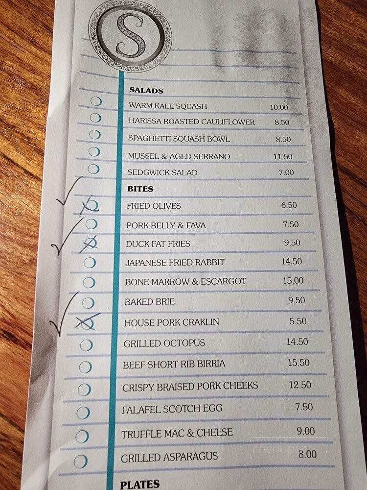 The Sedgwick - Vancouver, WA menu_pic
