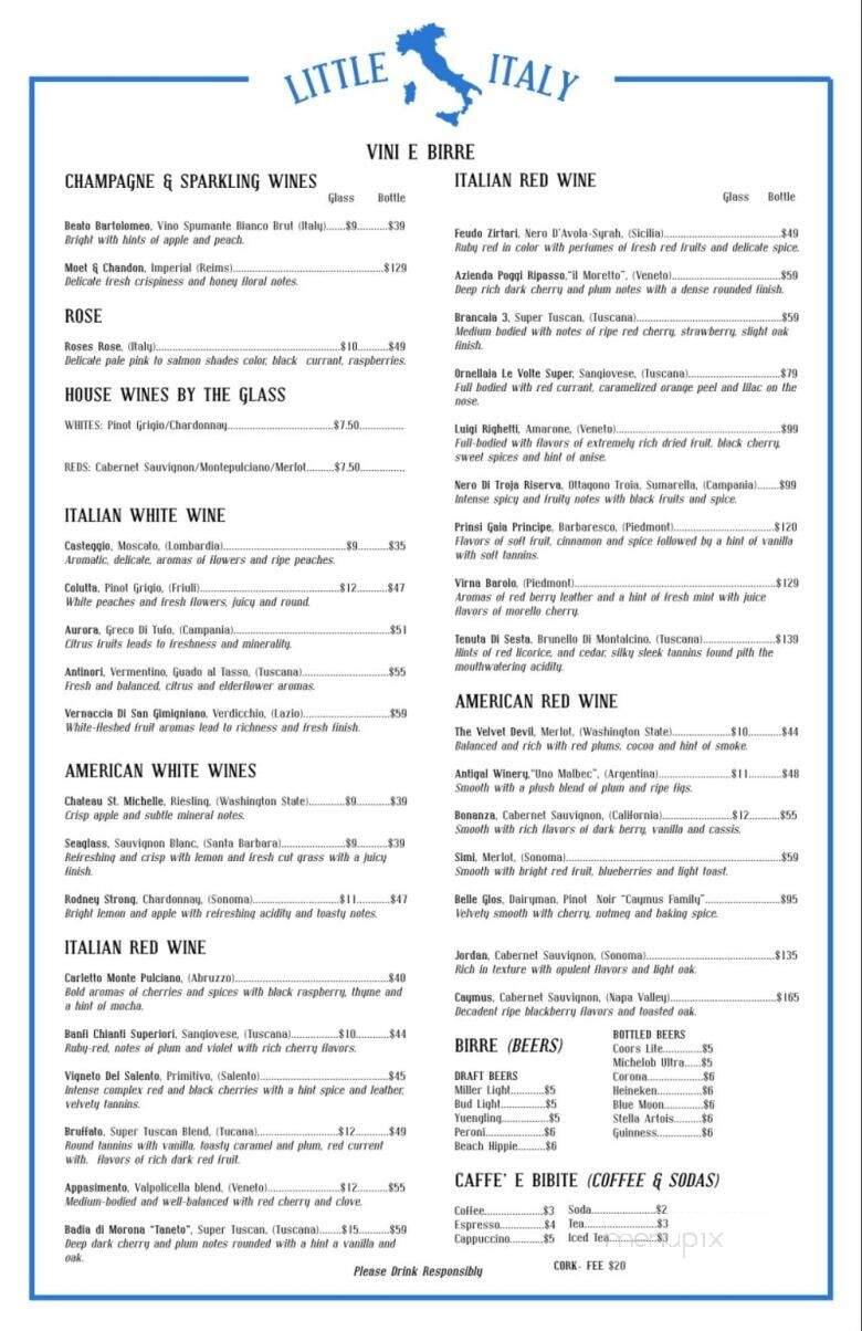 Little Italy Ristorante - Daytona Beach, FL menu_pic