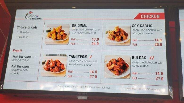 Chicko Chicken - Thornhill, ON menu_pic