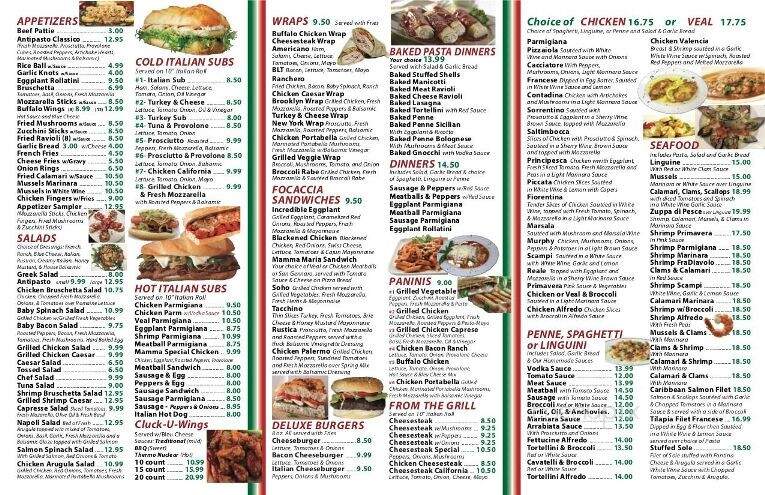 Mamma Maria - Washington, NJ menu_pic