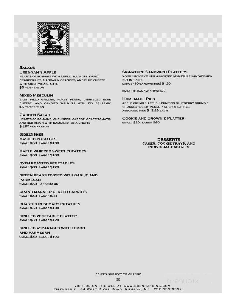 Brennan's Delicatessen - Middletown, NJ menu_pic