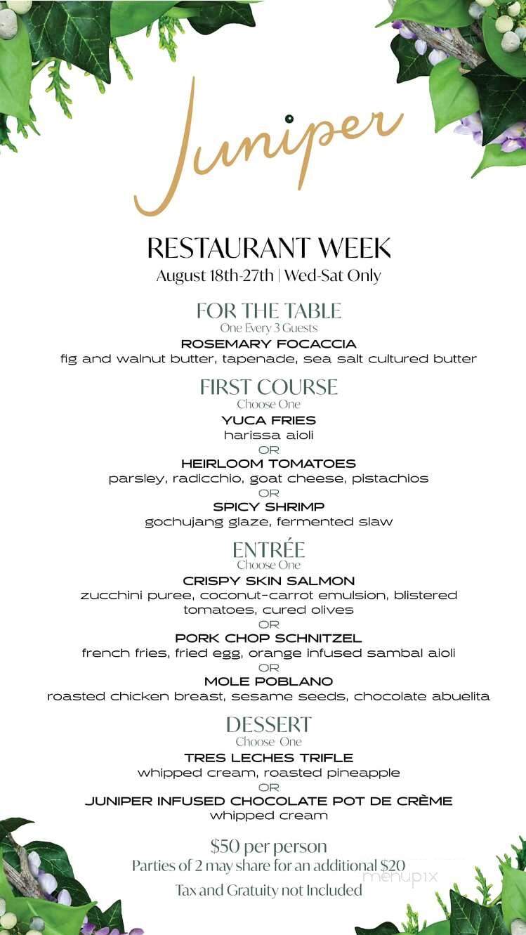 Juniper - Greenville, SC menu_pic
