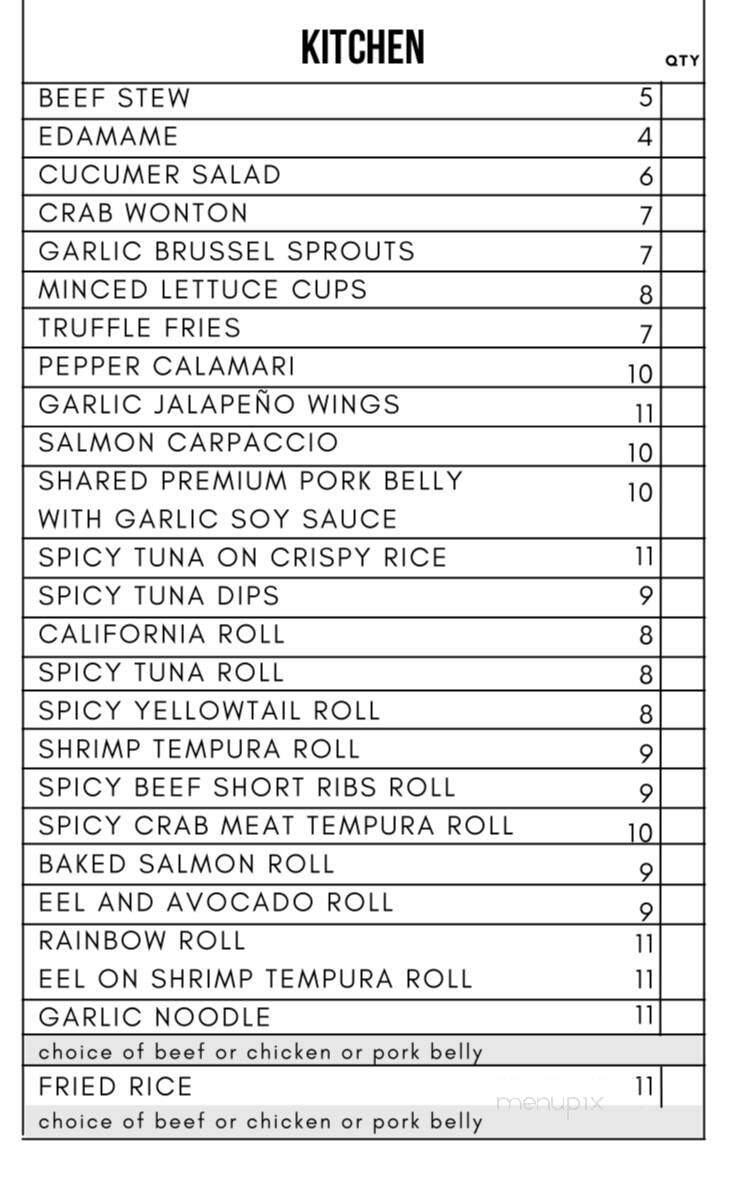 Han Korean BBQ House - Burbank, CA menu_pic