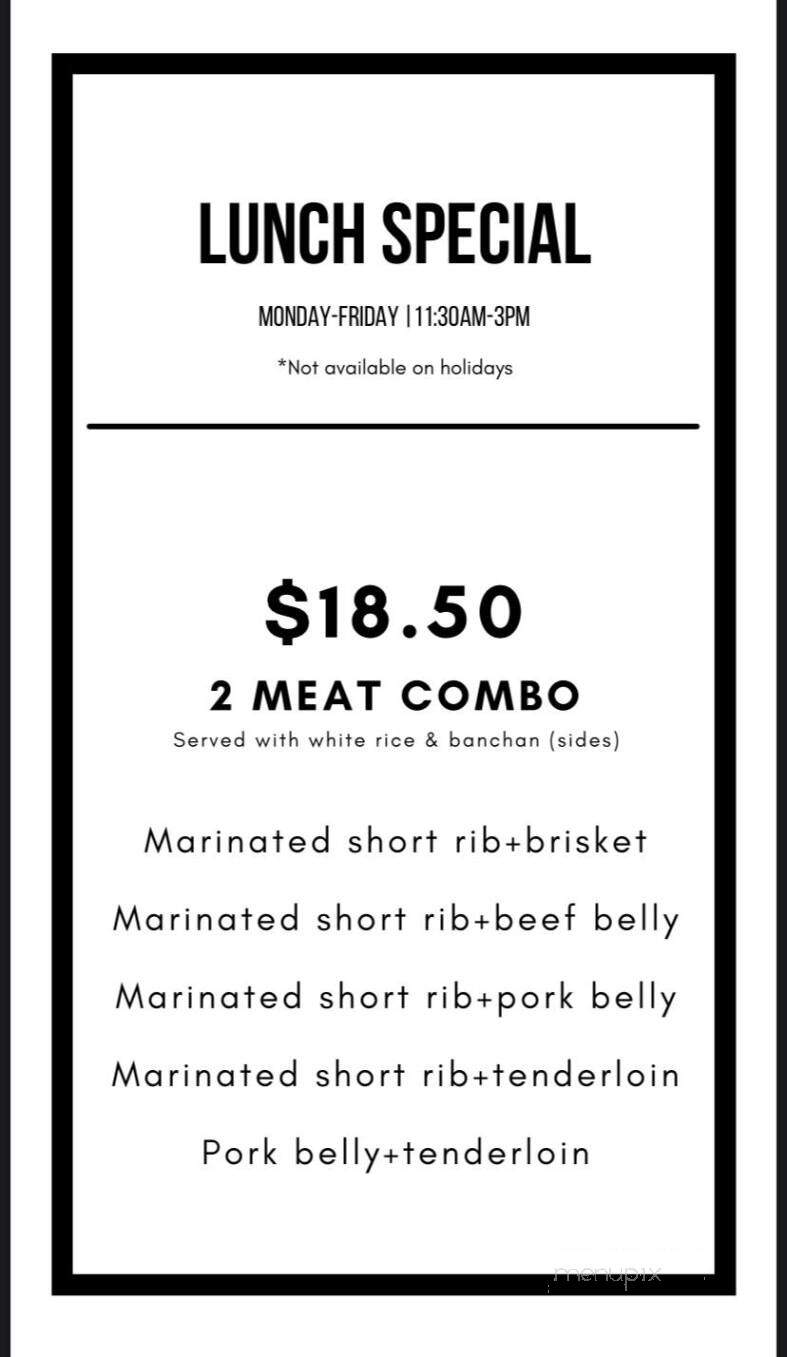 Han Korean BBQ House - Burbank, CA menu_pic