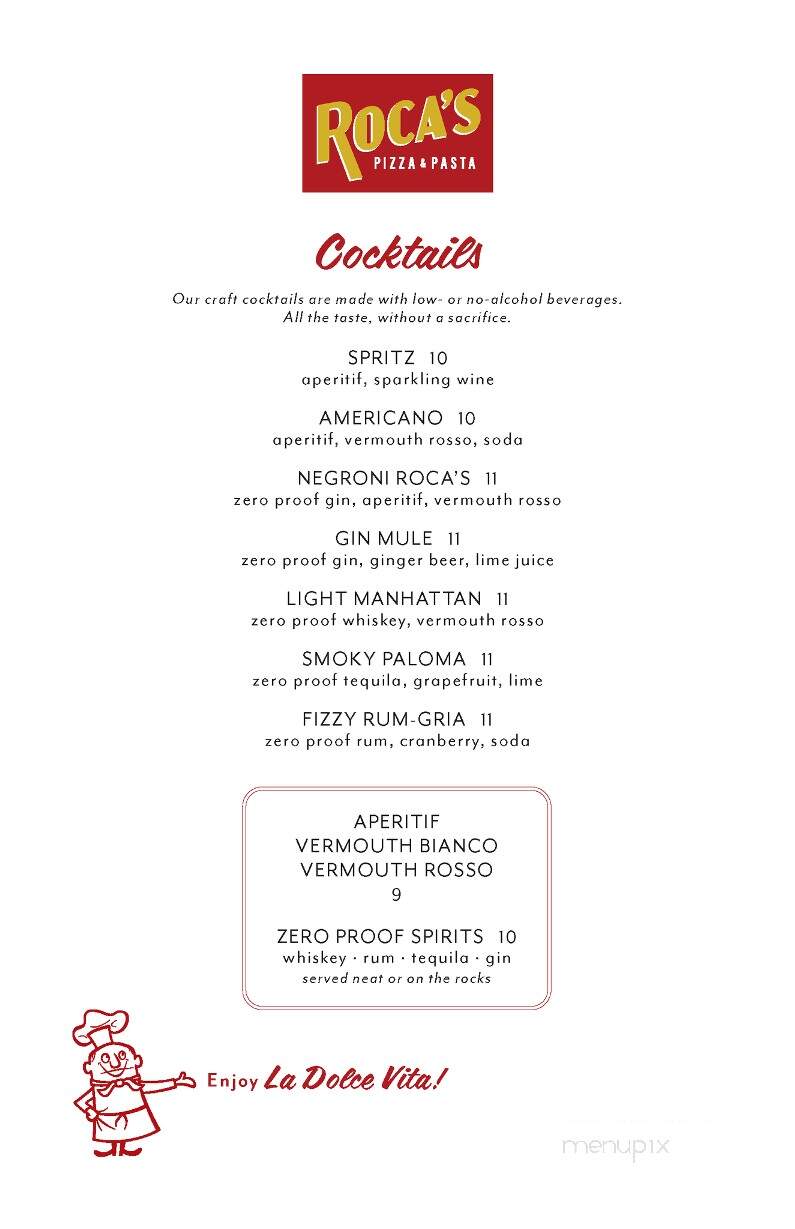 Roca's Pizza & Pasta - Lakewood, CO menu_pic