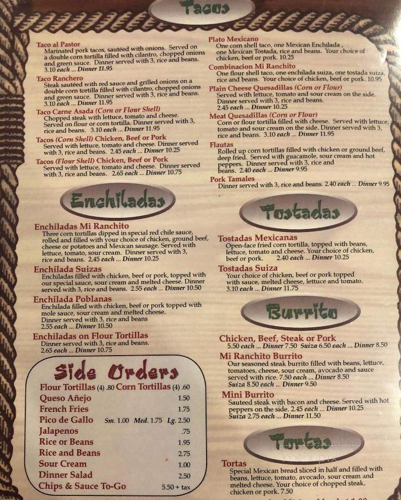 Mi Ranchito - Lowell, IN