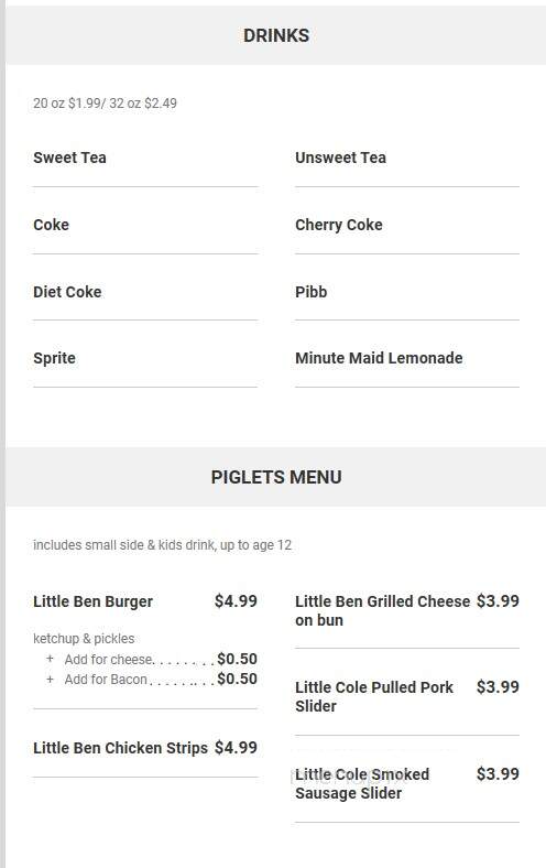 JC'S Bar-B-Q - Van Buren, AR menu_pic