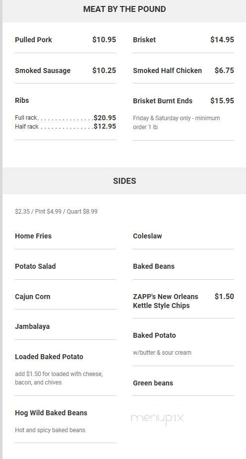 JC'S Bar-B-Q - Van Buren, AR menu_pic