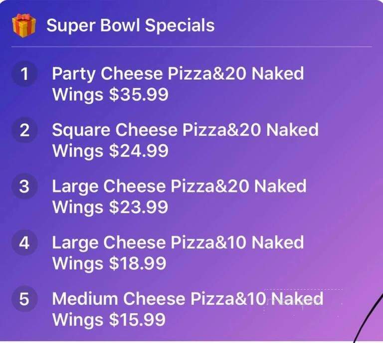 Pizza Empire - Henderson, MD menu_pic