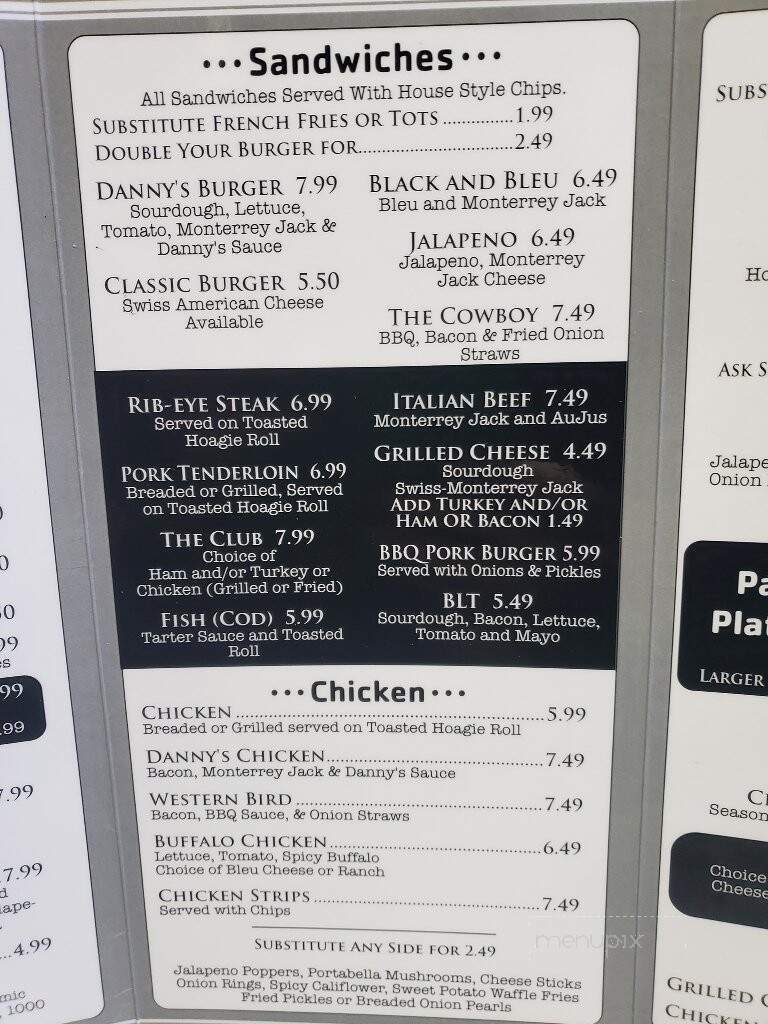 Danny's Bar & Grill - Effingham, IL menu_pic