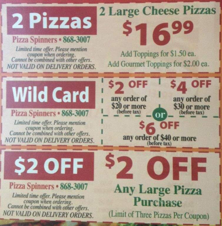 Pizza Spinners - Lee, NH menu_pic