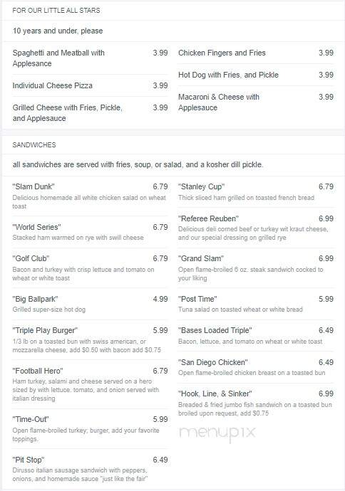 B B Rooners - Salem, OH menu_pic