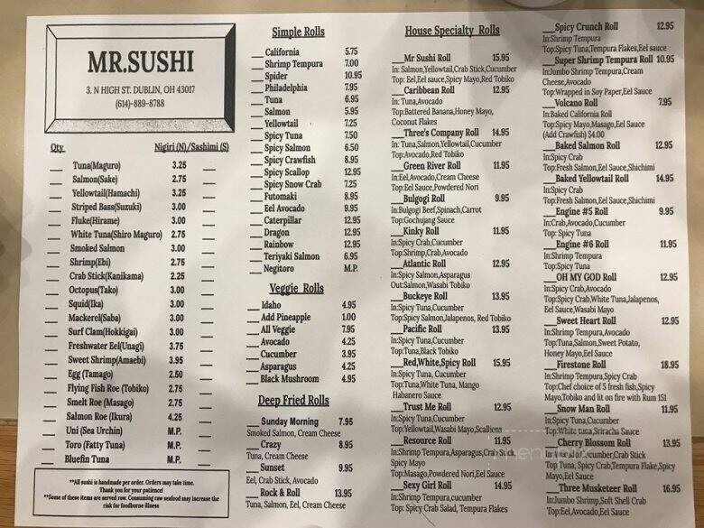 Mr Sushi - Gahanna, OH