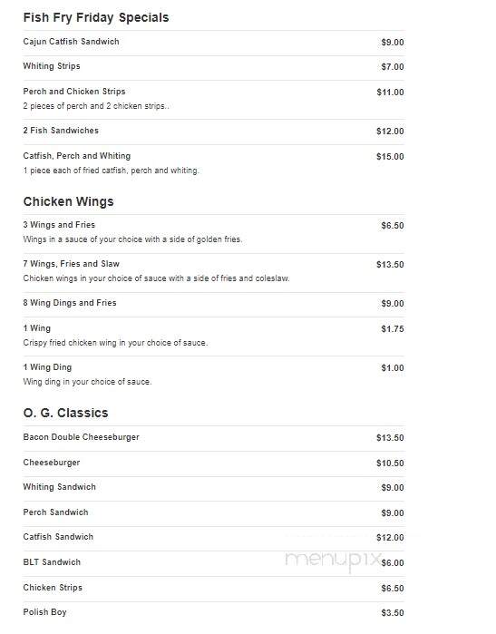 Original Grill - Cleveland, OH menu_pic