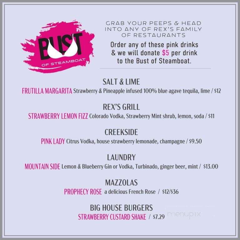 The Laundry - Steamboat Springs, CO menu_pic