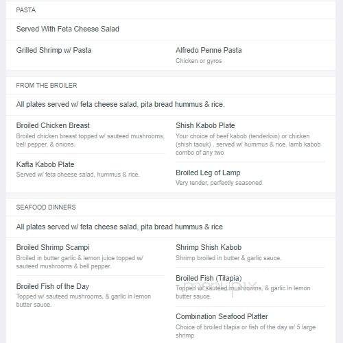 Albasha Greek and Lebanese Restaurant - Hammond - Hammond, LA menu_pic