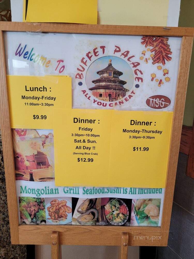 Buffet Palace - North Richland Hills, TX menu_pic