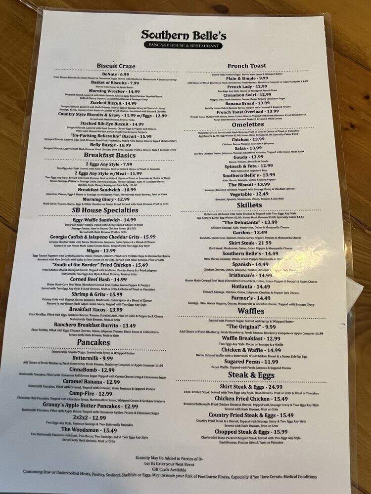 Southern Belle's - Yorkville, IL menu_pic