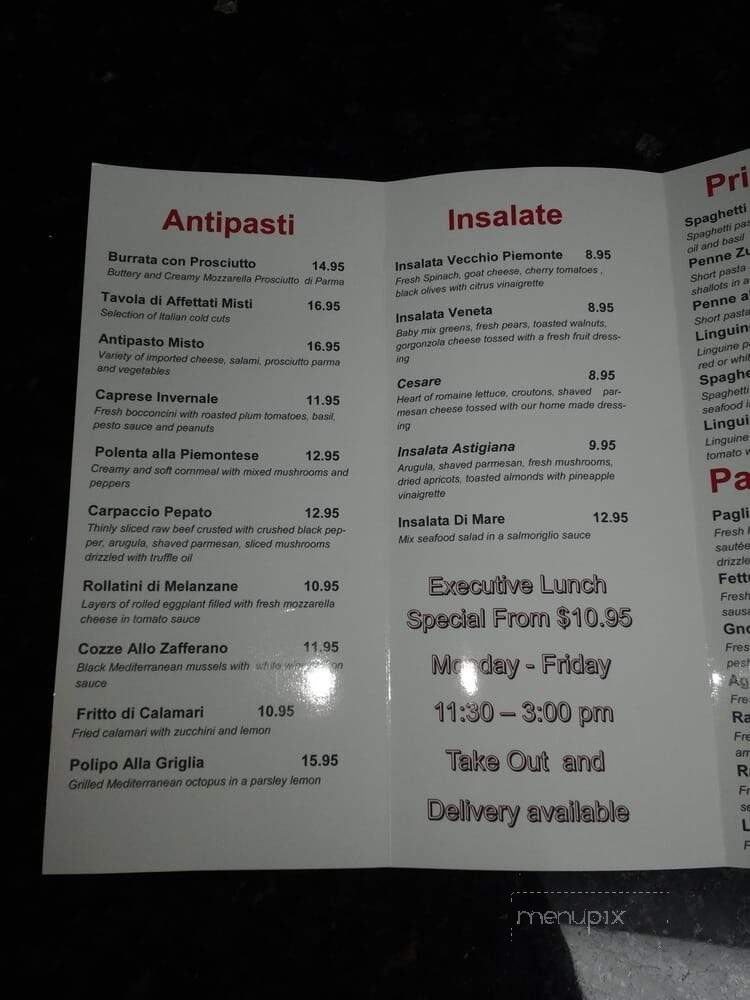 Osteria Vecchio Piemonte - Miami, FL menu_pic