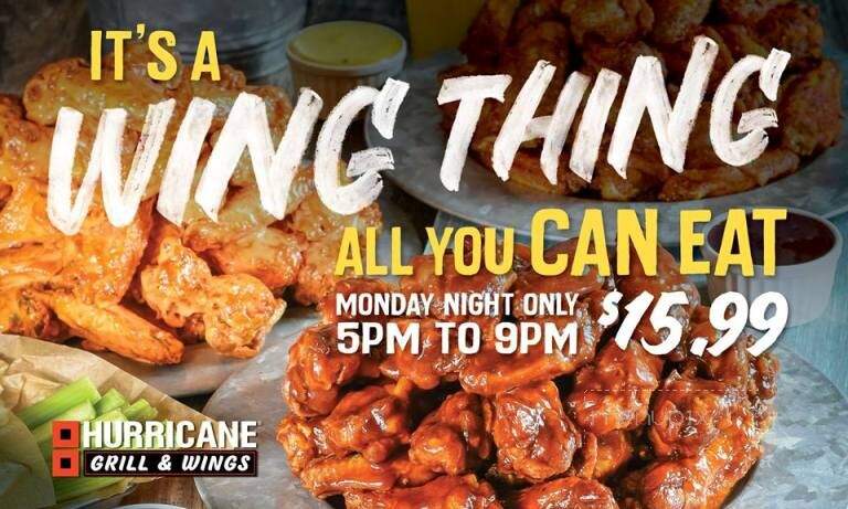 Hurricane Grill & Wings - Niceville, FL menu_pic