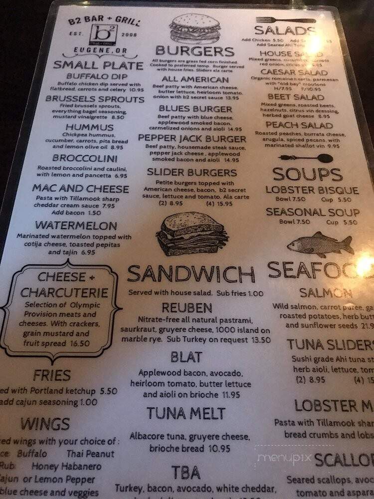 B Squared Wine Bar - Eugene, OR menu_pic