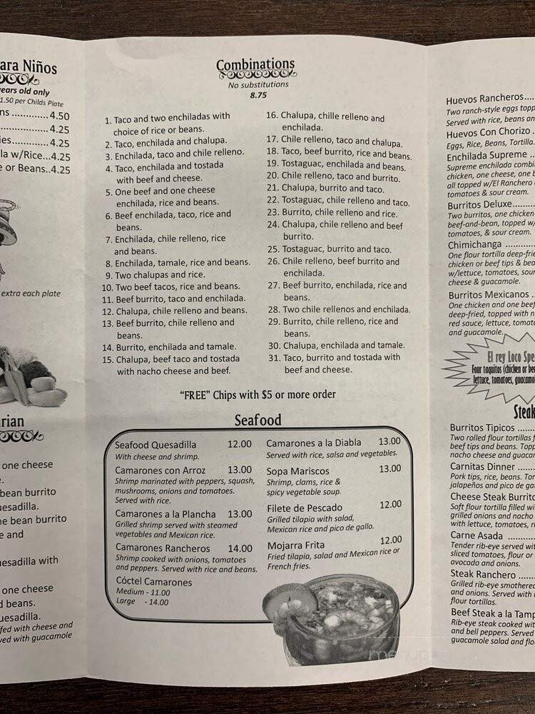 Hola Mexico - Columbia, SC menu_pic