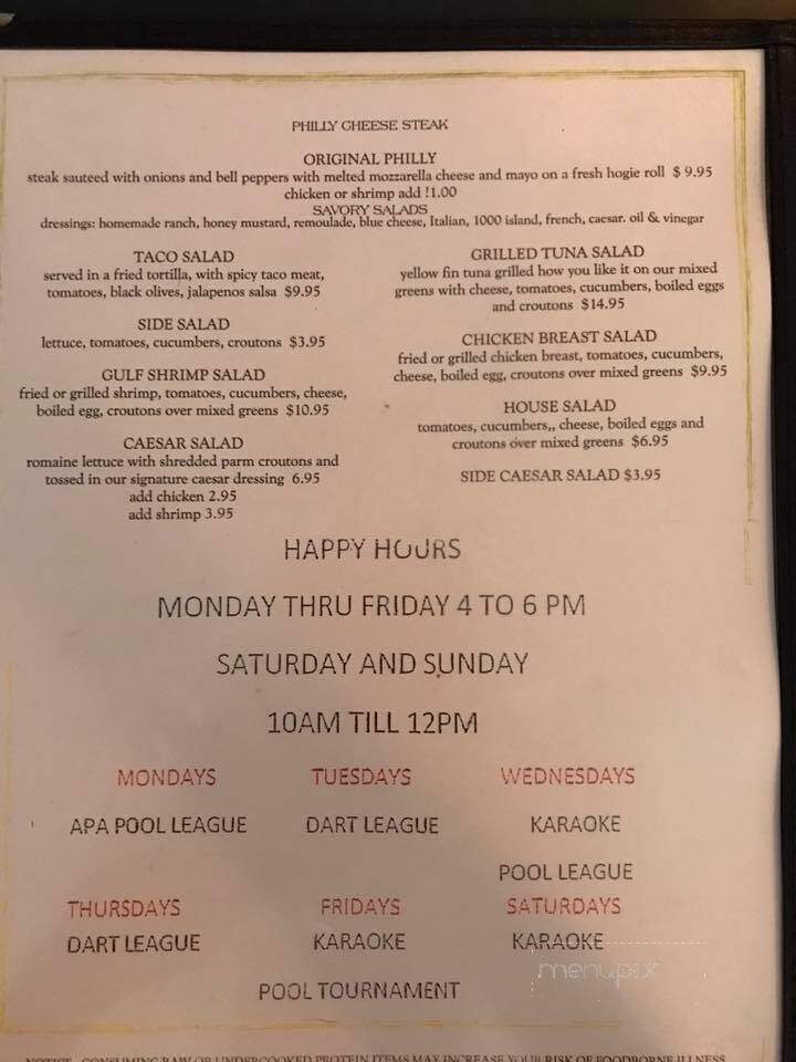 Knock Knock Bar - Waveland, MS menu_pic