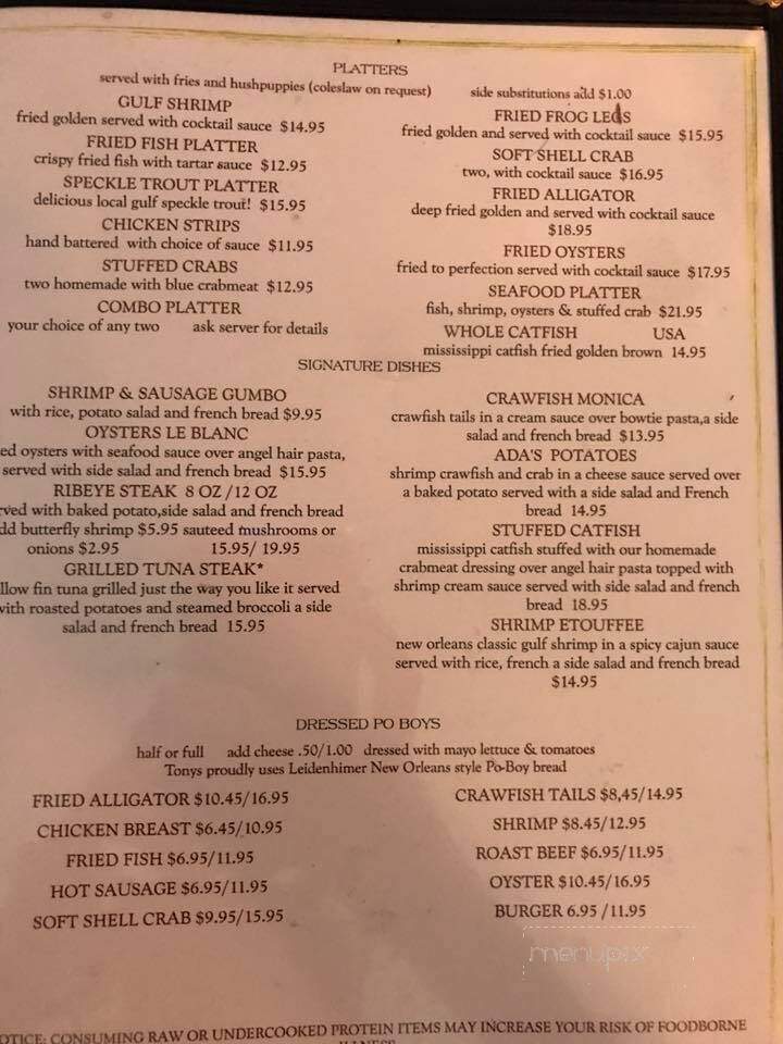 Knock Knock Bar - Waveland, MS menu_pic