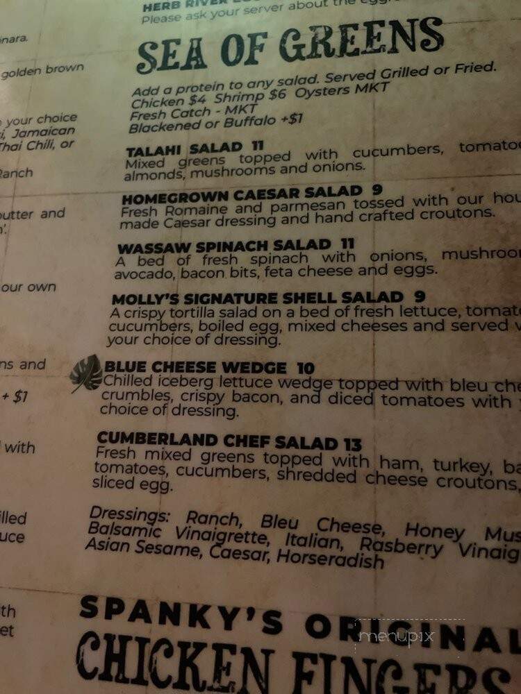 Molly Maguires - Savannah, GA menu_pic