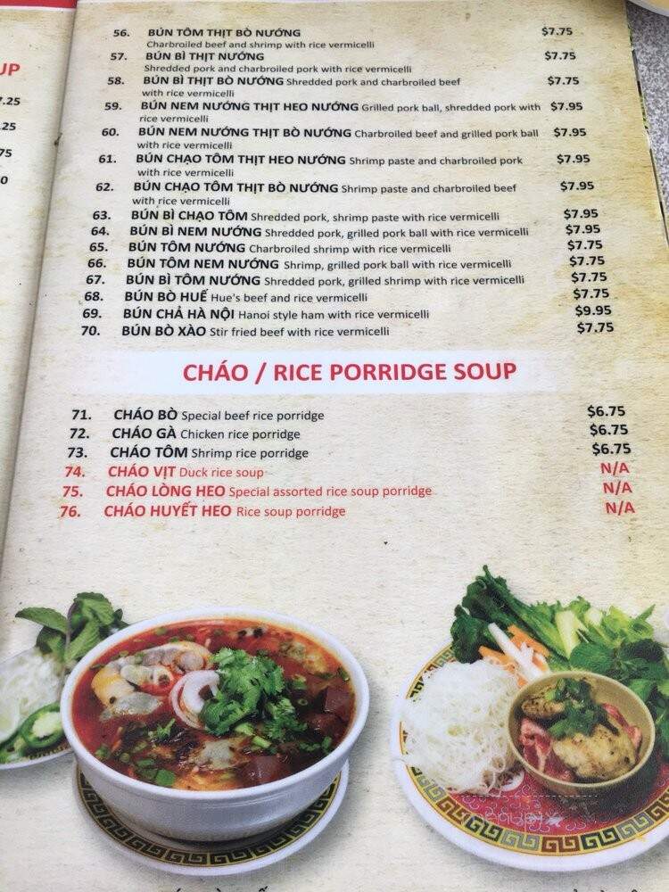 Pho 999 - Van Nuys, CA menu_pic