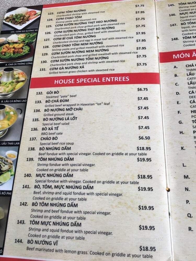 Pho 999 - Van Nuys, CA menu_pic