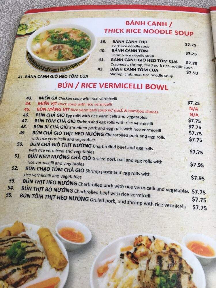 Pho 999 - Van Nuys, CA menu_pic