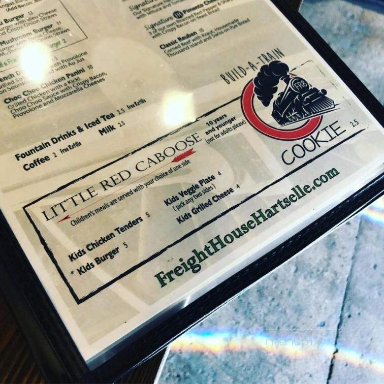 The Freight House - Hartselle, AL menu_pic