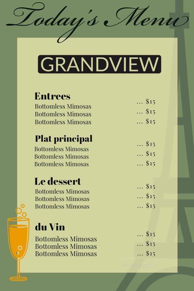 Grandview Tavern & Grille - Fort Mitchell, KY menu_pic