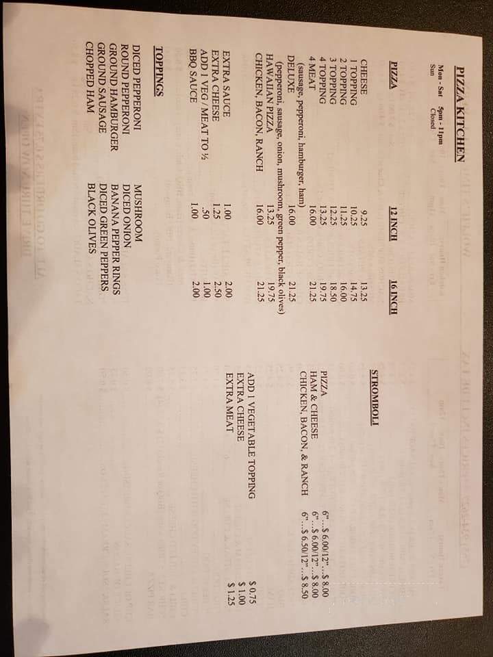 Time-Out Tavern Incorporated - Van Buren, IN menu_pic