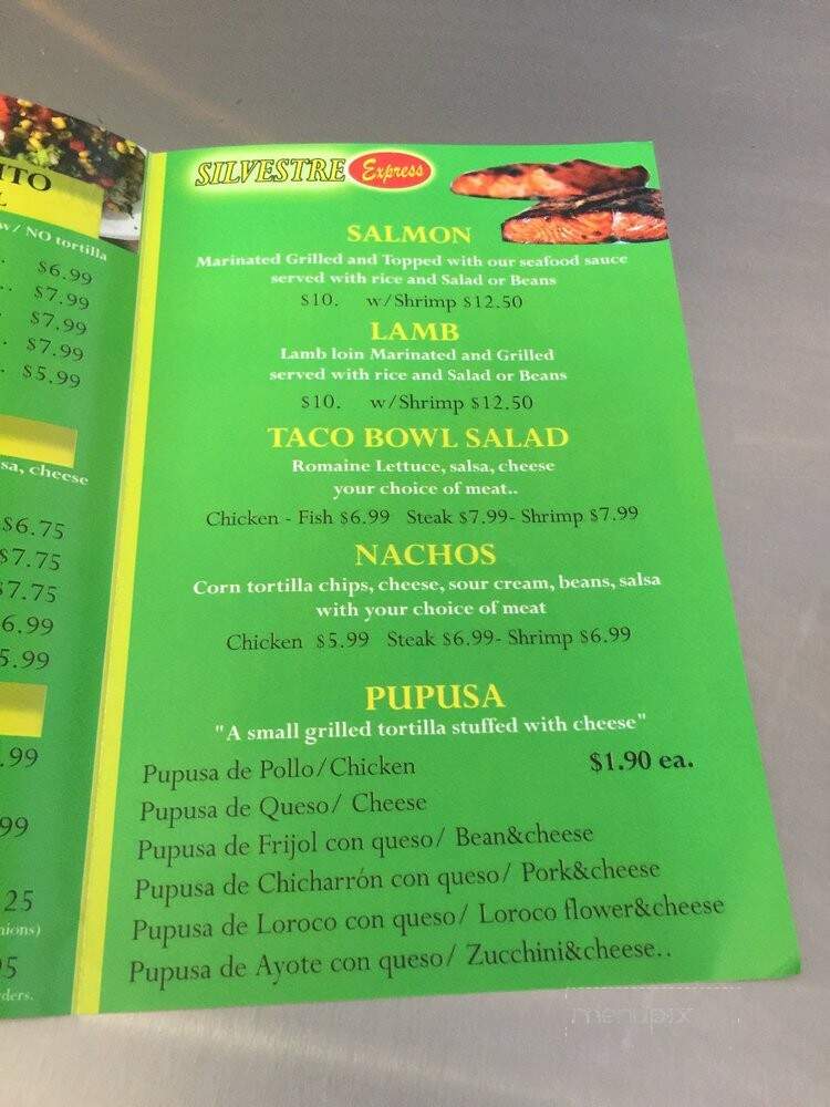 Silvestre Chicken - Suitland, MD menu_pic