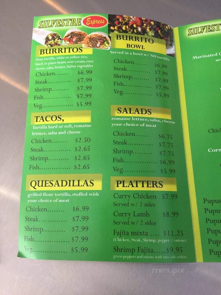 Silvestre Chicken - Suitland, MD menu_pic