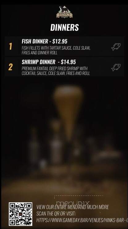 Hink's Bar & Grill - Sycamore, IL menu_pic
