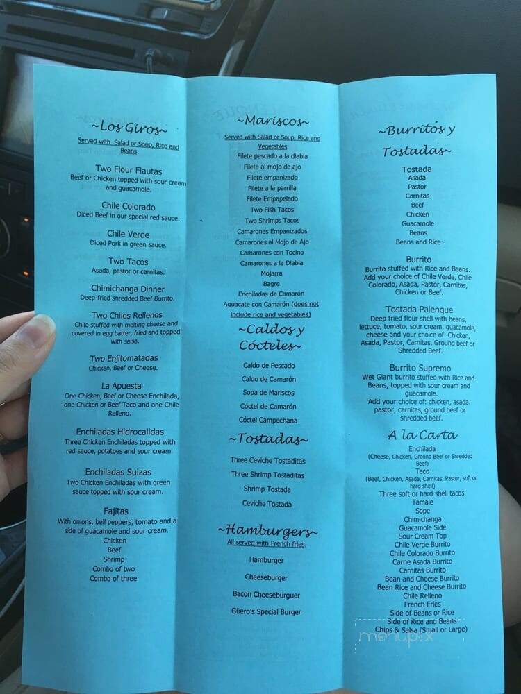 El Palenque Mexican Restaurant - Santa Maria, CA menu_pic