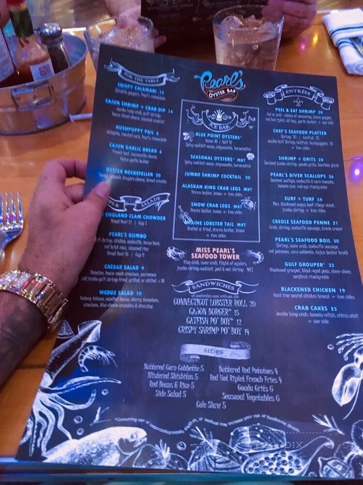 Pearl's Oyster Bar at Ameristar Casino - Saint Charles, MO menu_pic
