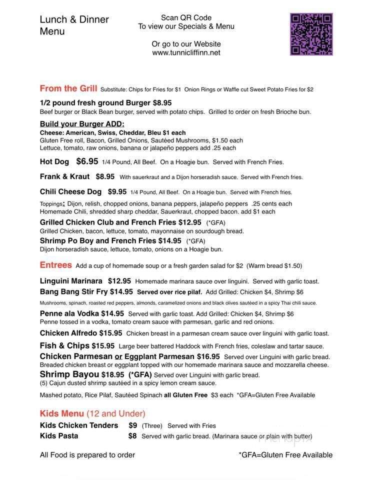 The Pit at the Tunnicliff Inn - Cooperstown, NY menu_pic