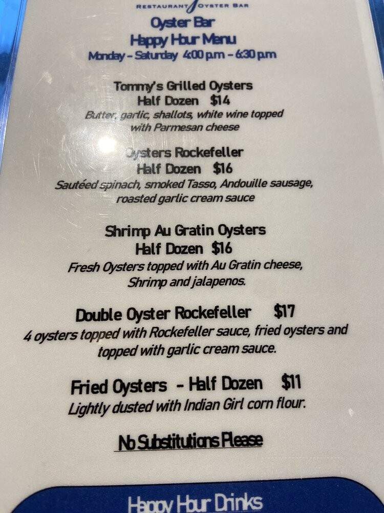 Tommy's Seafood Steakhouse - Houston, TX
